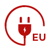 EU Plug – Red